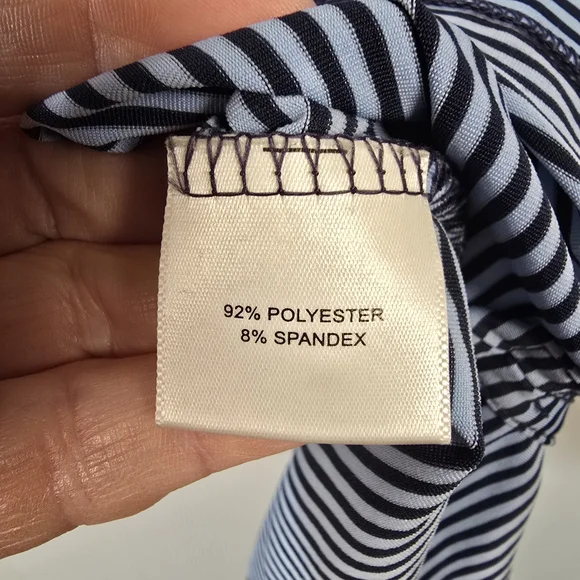 NWOT Peter Millar Summer Comfort Navy & Light Blue Striped Polo Shirt Size XL - Picture 8 of 11